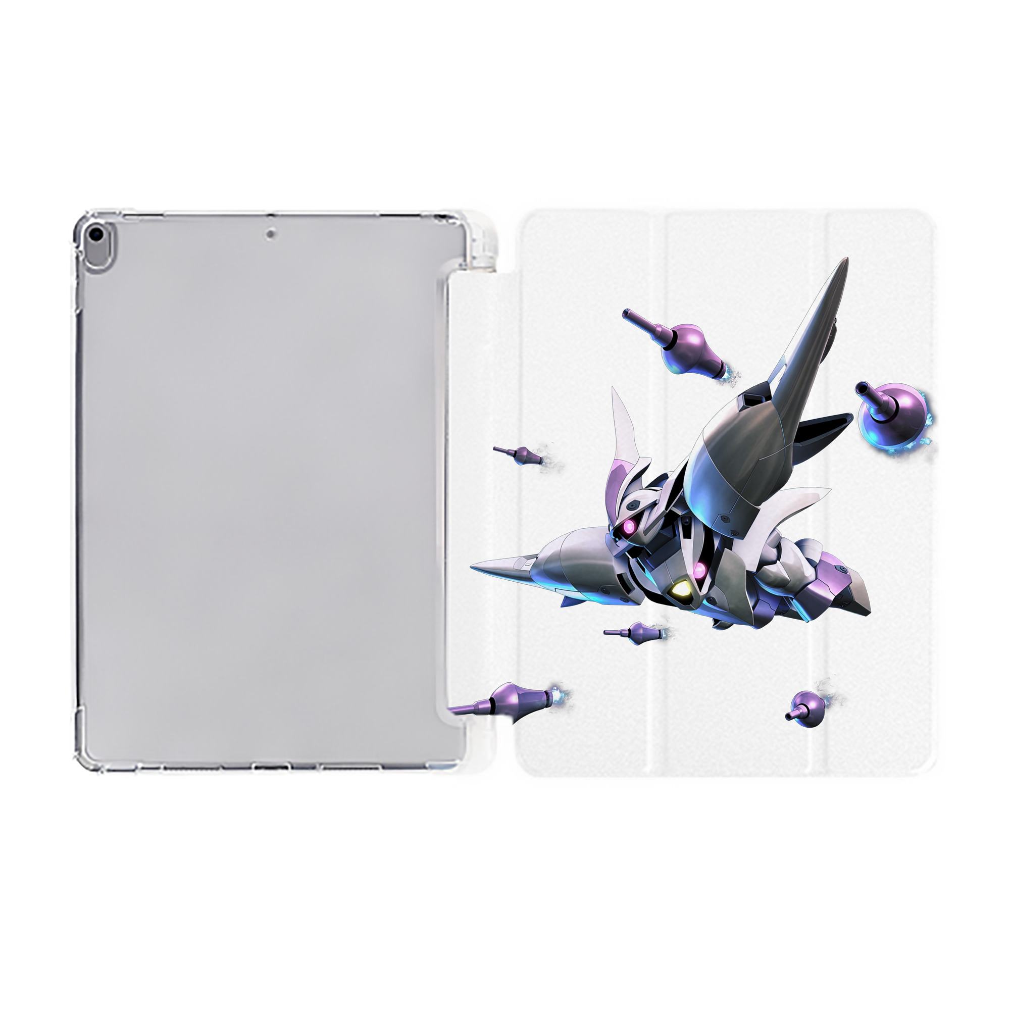 （画像用） 機動戦士ガンダム Mobile Suit Gundam IPad ケース ペン収納付き 三つ折りスタンド PUレザー×シリコン 対応機種9.5/10.5/10.9インチ